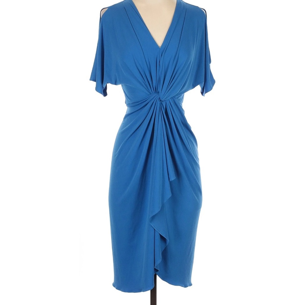 Catherine Malandrino Cold Shoulder Draped Cocktail Dress